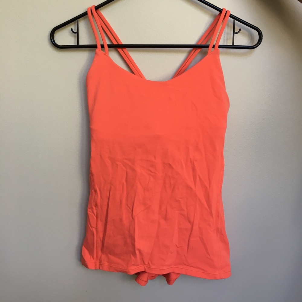 Orange lululemon tank top. Size 6